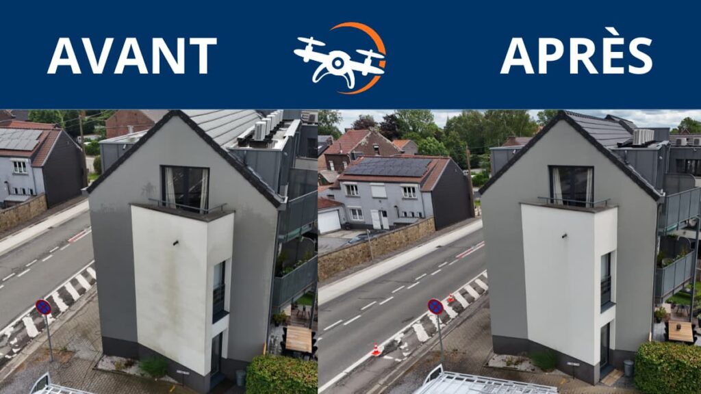 Nettoyage de façade d'une copropriété à Fernelmont.