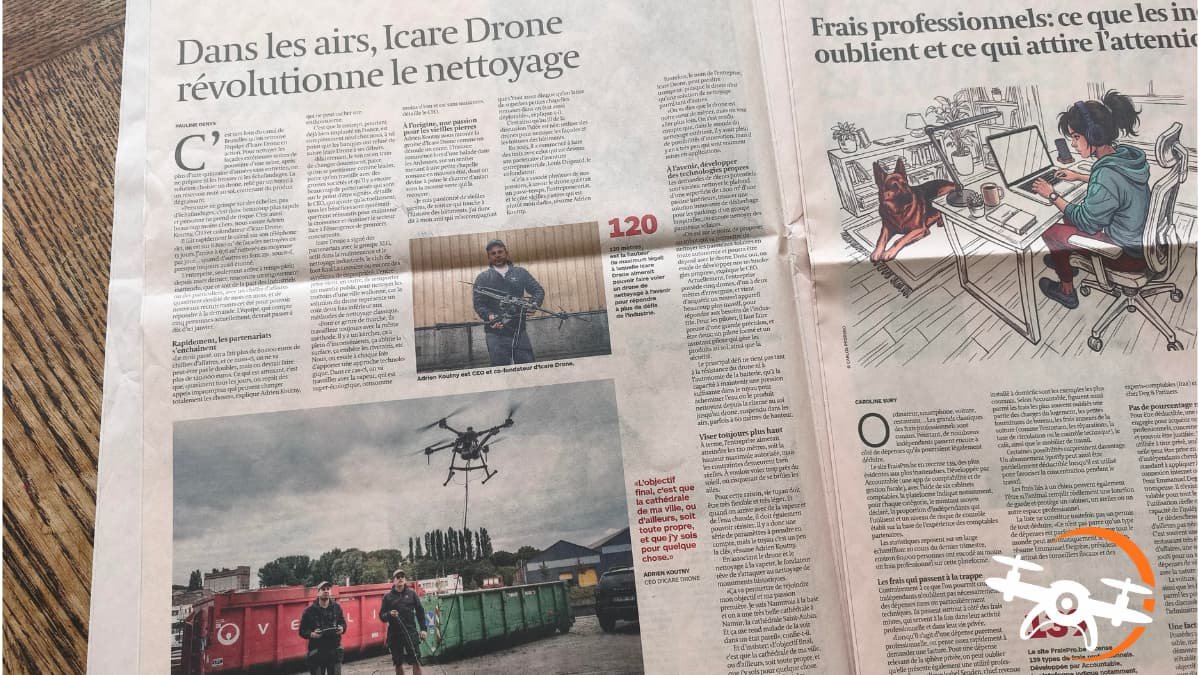 Icare Drone dans L’Echo : l’innovation au service du nettoyage extérieur